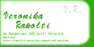 veronika rapolti business card